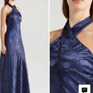 Lulu's Blue Halter Gown